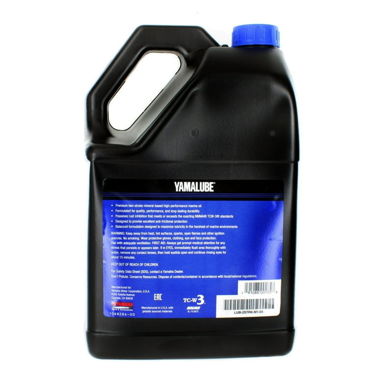 Yamaha 2M Marine 2-Stroke Engine Oil, Semi-Synthetic, 1 Gallon