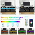 thumbnail image 2 of ChVans LED TV Stand for up to 80" TVs with Power Outlet, Modern Tall Entertainment Center with Storage, High Gloss Gaming TV Media Console with 2 Storage Cabinets for Living Room, Bed Room, 2 of 7