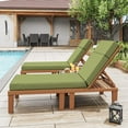 thumbnail image 6 of Kimunuk Outdoor Chaise Lounge Cushions, 80" x 26" x 4" Waterproof Pool Beach Recliner Replacement Cushions with Ties, Light Green, 6 of 7
