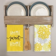 Sm:)e Home Sweet Home Boho Kitchen Towels, Yellow, 2 Count