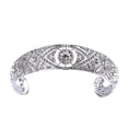 thumbnail image 1 of Corona de reina de diamantes de imitación TANGJMXG para mujer plata 4*36CM, 1 of 4