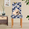 thumbnail image 4 of Yayeee 2 Pack Dining Chair Covers Stretch Parson Chairs Slipcovers Seat Protector, Retro Daisy Pattern, 4 of 6