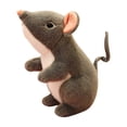 thumbnail image 4 of Realistic Rat Mouse Plush Toy Soft Stuffed Animal Figurine with Flexible Tail for Home Decor and Desktop Ornament, White 10 Inch, 4 of 7