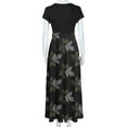 thumbnail image 4 of SMihono Robe Maxi Bohème d'Été pour Femmes Grande Taille Robe d'Été Colorée à Imprimé Floral pour Femmes Robes à Manches Courtes Robe Maxi Décontractée de Plage Robe Évasée de Plage, 4 of 6