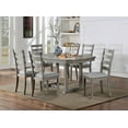 thumbnail image 5 of Rustic Gray Dining Table - 60" Rectangular, Diamond Wood Grain, Wire-brushed Finish, Trestle Base, Seats 6. Perfect for Dining Room., 5 of 6