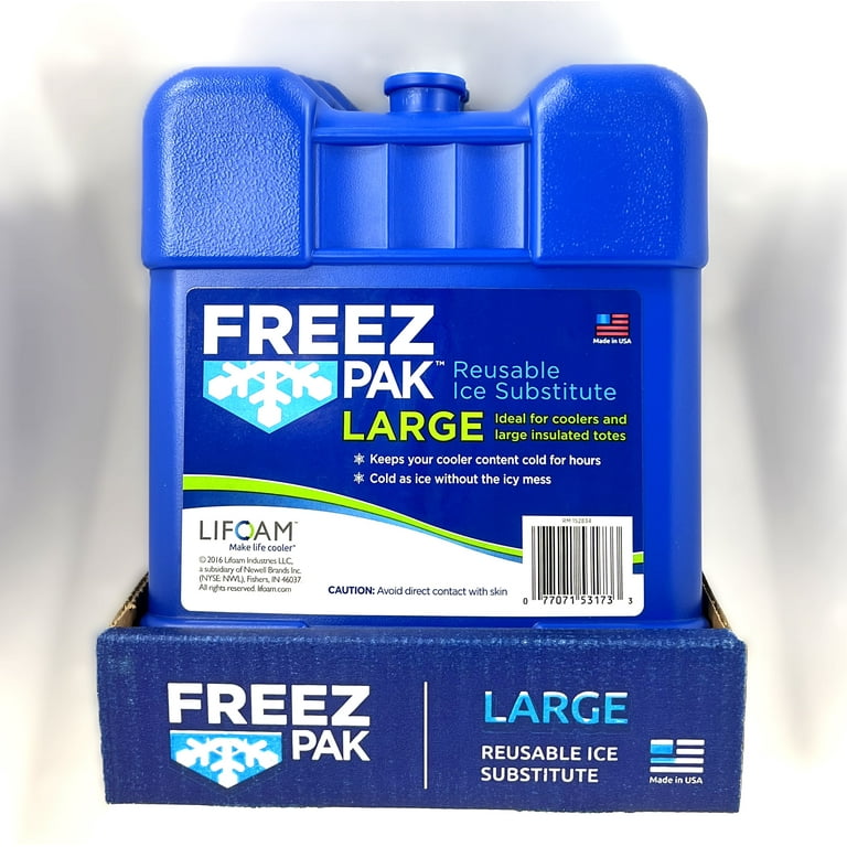 Lifoam Freez Pak Large Reusable Ice Pack with Hard Shell, Blue 2.4lbs