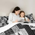 thumbnail image 5 of Homewish Jungle Deer Bear Bedding Comforter Set,Rustic Outdoor Adventure Twin Comforter Sets,Gray Checkered Bedding Set For Kids,Ultra Soft Home Decor,2-Piece, 5 of 8