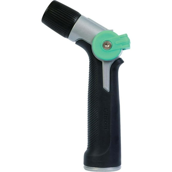 Gilmour Metal Adjustable Thumb Control Garden Hose Nozzle 813742-1001 - Black & Green