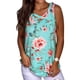 thumbnail image 5 of Chaleco de mujer Boho sin mangas sin mangas con estampado floral camiseta con cuello en V, verde claro, XXL Monstrate AP002566-10, 5 of 7