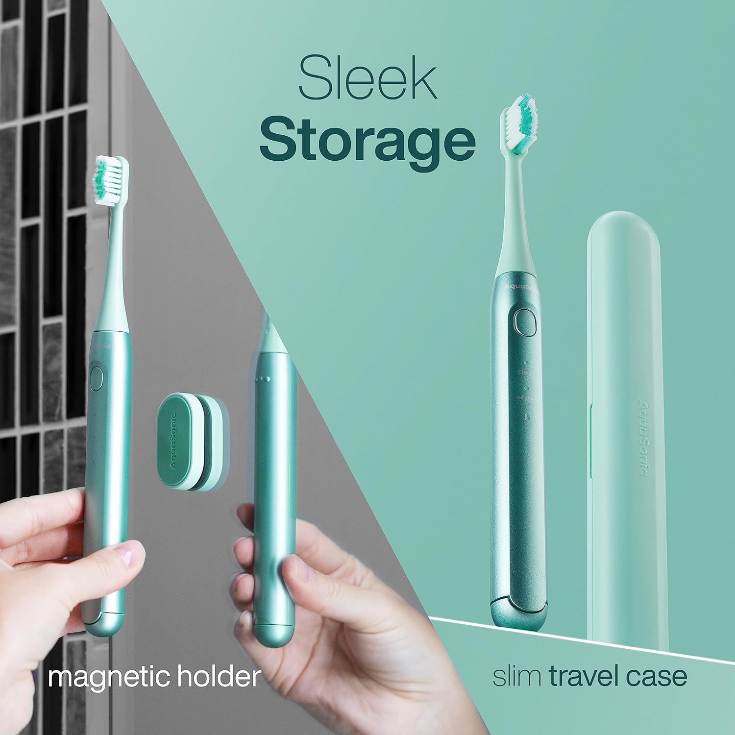 AquaSonic Icon Slim Electric Toothbrush photo 2