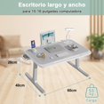 thumbnail image 4 of AZYAAXZM Mesa para Cama Plegable para Laptop con Luz y Caj&oacute;n Escritorio y Carga Inal&aacute;mbrica, Mesa Soporte Port&aacute;til para Computadora Comer Escribir Trabajo, Bandeja de, 4 of 7