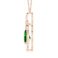thumbnail image 2 of ANGARA Lab Grown 1.5 Ct Emerald Infinity Pendant with Lab Diamond 'X' Motif for Women in 14K Rose Gold (Size-9x7mm) | May Birthstone, Anniversary, Jewelry Gift for Women | Lab-Grown Emerald Necklace, 2 of 8