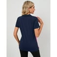 thumbnail image 4 of Yesfashion Women's Polo shirt Short sleeve summer print top Light sport golf tennis shirt, 4 of 5