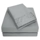 thumbnail image 1 of Juego De Sábanas MELOCOTTON HOGAR Tamaño King Size Bordadas Suaves Y Frescas Altura De 40cm Mod Gris Claro, 1 of 8