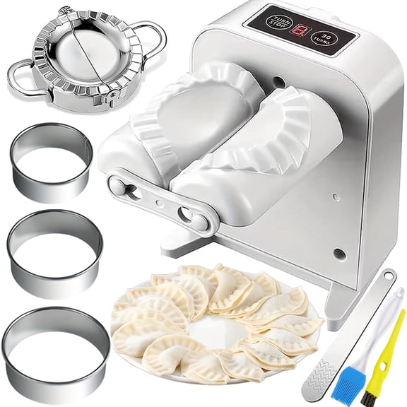 Automatic electric dumpling maker - Adjustable and easy to operate, with free tool and brush - For home kitchen pastry making
