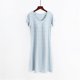 thumbnail image 1 of Pijama de mujer de modal con copa acolchada para el pecho, todo en uno, a rayas, ropa de dormir de talla grande, ropa exterior holgada, 1 of 6