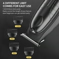thumbnail image 6 of VTIN Men's Cordless Hair & Beard Trimmer 4-in-1 Set - Titanium Blade, 800mAh Rechargeable Battery, 4-Speed Comb, Waterproof USB Charging Grooming Kit for Home Use, 6 of 10