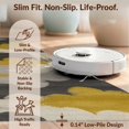 thumbnail image 6 of Design&I 3'x5' Washable Accent Rug Abstract Brushstroke Cloud Design With Bold Color Block Border Modern Flowing for Bedroom, Walk-in Closet, Pet Friendly & Non-Slip Built-In Grip, 6 of 7