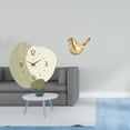 thumbnail image 2 of Reloj de pared,Reloj de pared silencioso Reloj de pared nórdico Decoración del hogar,Relojes decorativos para pared,oficina,aula,hogar.,Figura de pájaros,Figura de pájaro dorado,decoración, 2 of 8