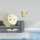 thumbnail image 2 of Reloj de pared silencioso, decorativo, con forma de pájaro, dorado, de resina, con líneas suaves, ideal para el hogar, la oficina y la sala de estar., 2 of 8