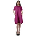 thumbnail image 1 of Moomaya Robes à Manches Courtes pour Femmes, Encolure Dégagée, Robes Unies avec Poches, 1 of 6