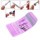 thumbnail image 5 of Juego de manicura, kit de pedicura Juego de cortaúñas Kit de aseo profesional para hombres Kit de uñas de viaje portátil de acero inoxidablePúrpura, 5 of 5