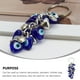 thumbnail image 5 of ColoMX Turco Diablo Azul Ojos Llavero Colgante Ornamento Llavero de corona azul, 5 of 7