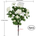 thumbnail image 2 of Zukuco 6pcs Artificial Azalea Flowers Fake Silk Flowers Plants Artificial Geraniums for Home Graden Table Centerpieces Indoor Outdoor Patio Wedding Party Artificial Wildflowers (White), 2 of 6