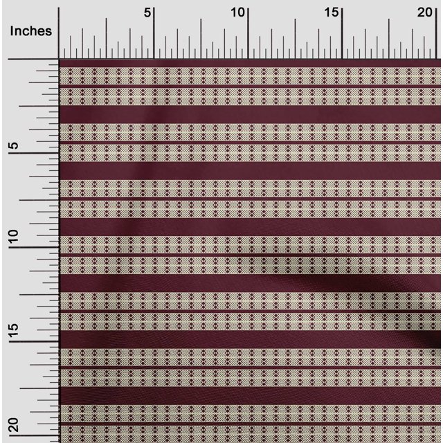 oneOone Polyester Lycra Maroon Fabric Diamond Geometric Sewing Craft Projects Fabric Prints By Yard 56 Inch Wide