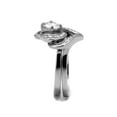 thumbnail image 4 of Women's 1.2 Ct Round Cut Cz 2 Piece Heart Shape Stainless Steel Wedding Ring Set, 4 of 6