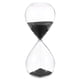 thumbnail image 1 of Temporizador de arena Uxcell de 45 minutos, reloj de arena, temporizador de vidrio para decoración de sala de estar, oficina en casa, restaurante, negro, 1 of 6