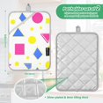 thumbnail image 6 of Yayeee Pot Holders Kitchen Heat Resistant with Pocket 7"x9.8" Cotton Oven Cooking Hot Pads, Yellow Retro Round, 6 of 7