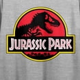 thumbnail image 6 of Jurassic Park Logo Women's Athletic Heather Crew Neck Short Sleeve Crop Top-XS, 6 of 7