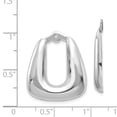 thumbnail image 3 of FB Jewels 14k White Gold Polished Hoop Earring Jackets, 3 of 3