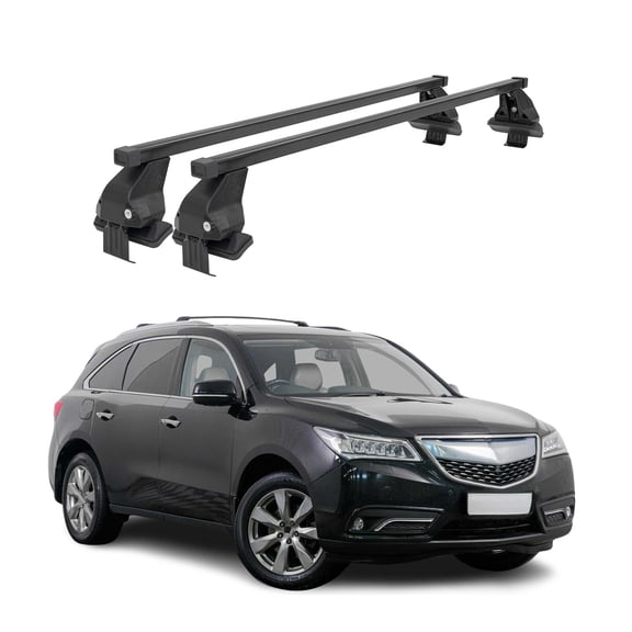 Smooth Roof Racks Cross Bars Luggage Carrier for Acura MDX 2014-2020 Black 2Pcs