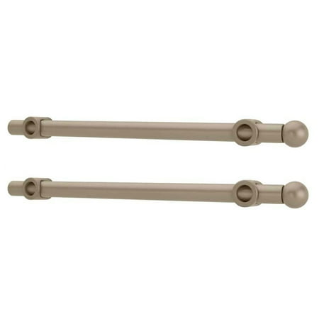 Rev A Shelf 14 Inch Metal Closet Valet Clothes Rod, Satin Nickel (2 Pack)