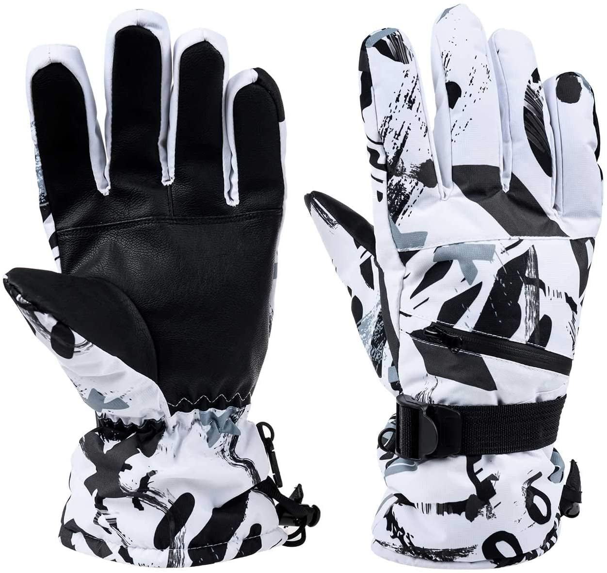 Addmotor Ski Gloves, Snow Winter Touchscreen Waterproof Gloves for Mens ...
