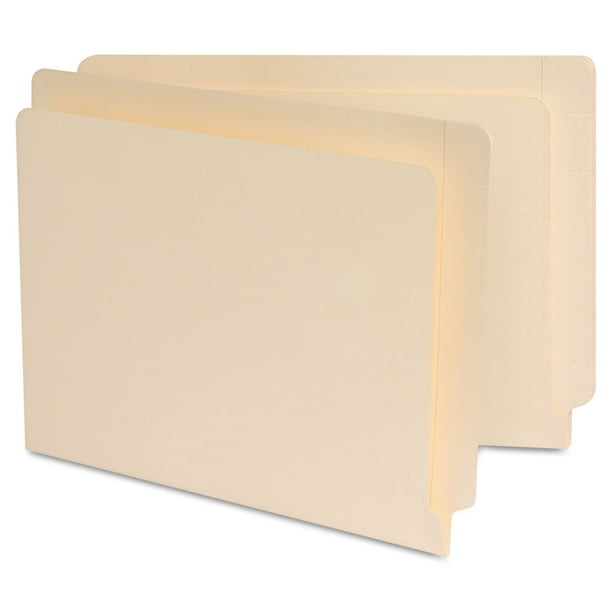Universal Deluxe Reinforced End Tab Folders, 9" Front, Straight Tab