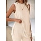 thumbnail image 5 of Pijama PRETTYGARDEN Conjunto de 2 Piezas para Mujer con Shorts Beige Talla L, 5 of 8