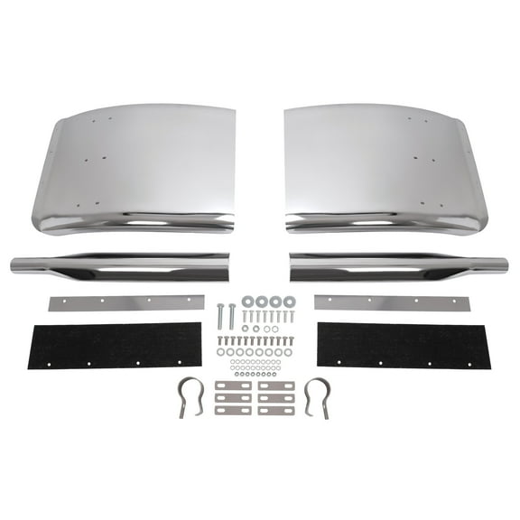 HECASA 30"x24" Quarter Fender Universal Semi Truck Mounting Tube Included