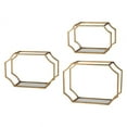 thumbnail image 3 of Uttermost Lindee 3-Piece Metal and Glass Wall Display Shelf Set in Gold/Clear, 3 of 10