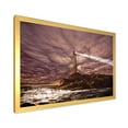 thumbnail image 2 of Lighthouse Shining Light During Stormy Clouds Night I 32 in x 24 in Framed Painting Canvas Art Print, by Designart, 2 of 4