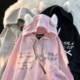 thumbnail image 5 of Cute Cat Ear Hoodies for Women 2025 Fall Winter Long Sleeve Zip Up Hooded Sweatshirt with Pockets Y2K Jackets Coat, 5 of 8