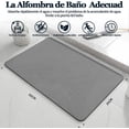 thumbnail image 2 of Tapete para Baño de Piedra de Diatomea, Alfombra para Baño Absorbente de Piedra, Antideslizante y Antibacteriano de Stone Bath Mat, Apto para baños, cocinas, etc. (Gris), 2 of 4