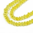 thumbnail image 3 of 20 strand Electroplate Glass Beads Strands Pearl Luster Plated Faceted Hole: 0.4mm 113~115pcs/strand 32.5~33cm Rondelle Yellow 3.5~3.8x3mm, 3 of 4