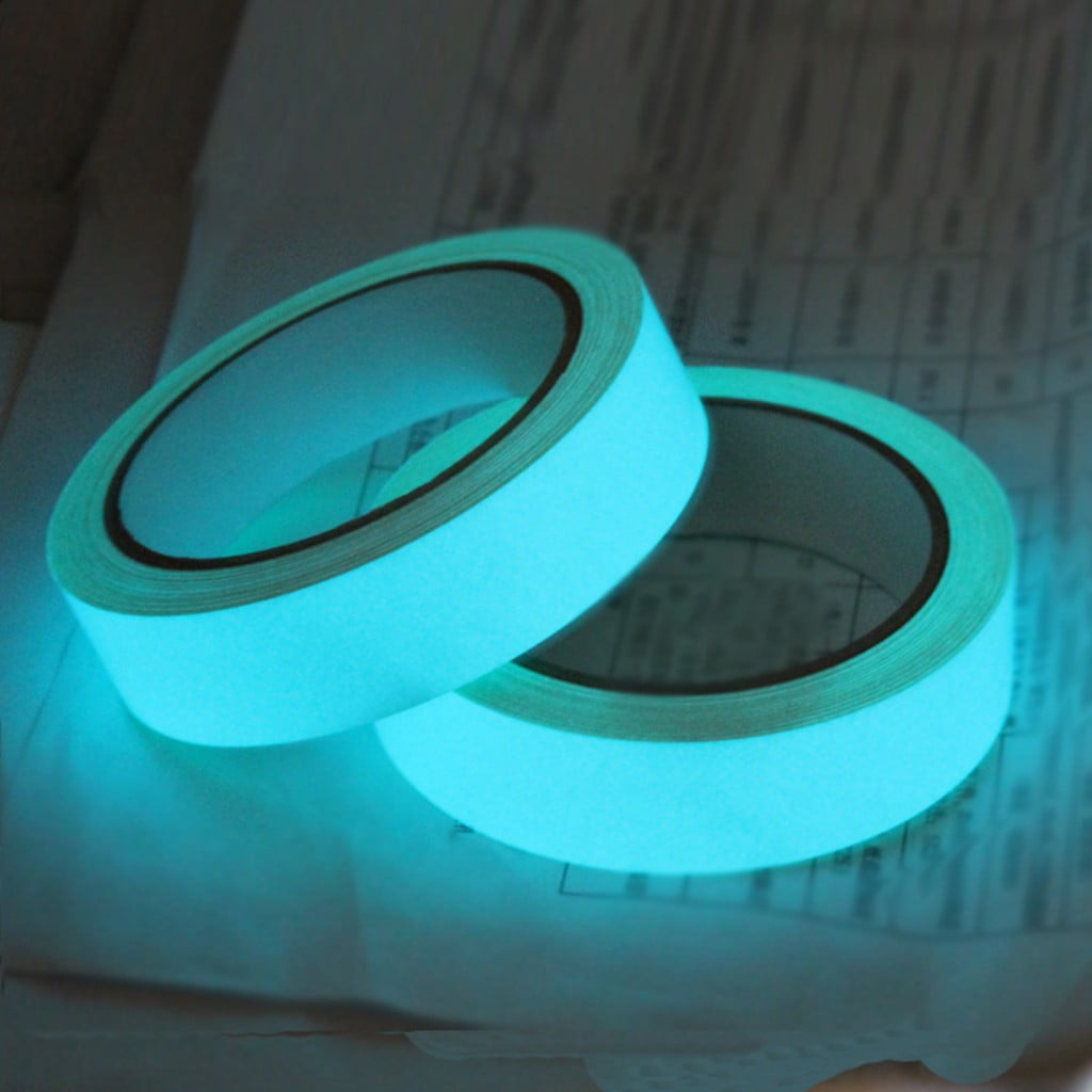10M Glow In The Dark Sticky Tape Self Adhesive Luminous Saftey Film Sticker Roll 