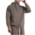 thumbnail image 1 of Styesk Hoodies for Men Solid Color Oversized Sweatshirt Cotton Loose Pullover Lightweight Hoodies Soft Comfy Casual Button Workout Hoodies with Pockets, 1 of 5
