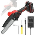 thumbnail image 1 of Motosierra eléctrica Sierras de podar eléctricas portátiles de 21V y 6 pulgadas, Motor de cepillo de motosierra para dividir madera pequeña, herramienta de carpintería con una sola mano Geevorks Motosierra eléctrica, 1 of 5