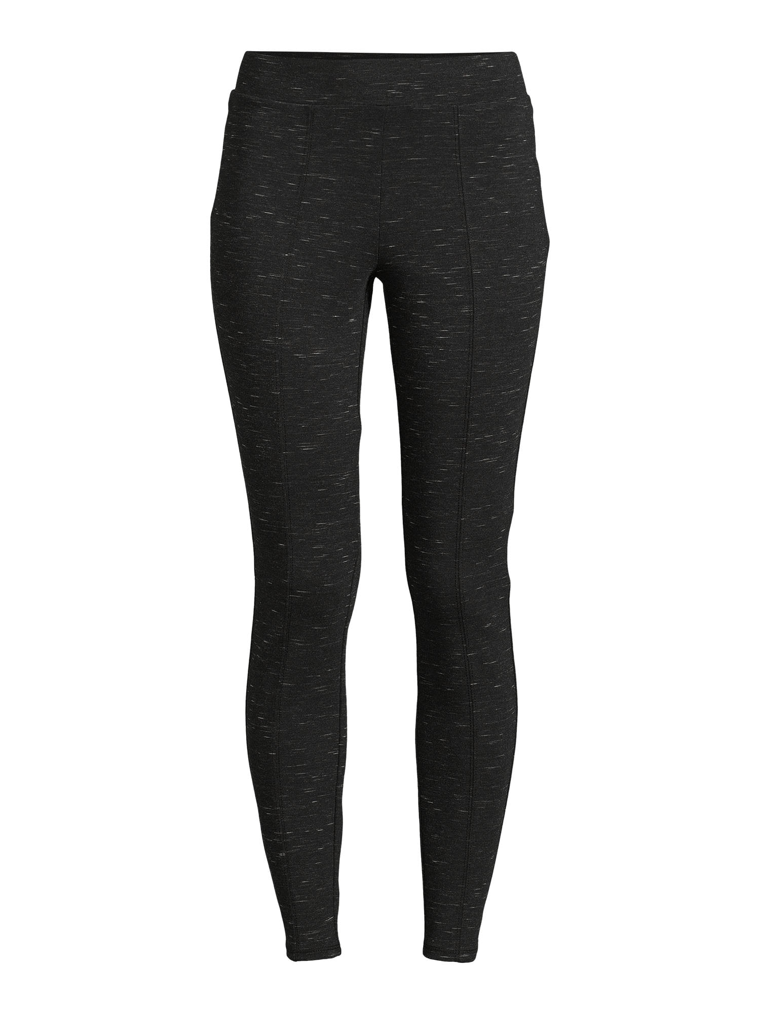 Time and Tru Women's High Rise Pull On Ponte Leggings 