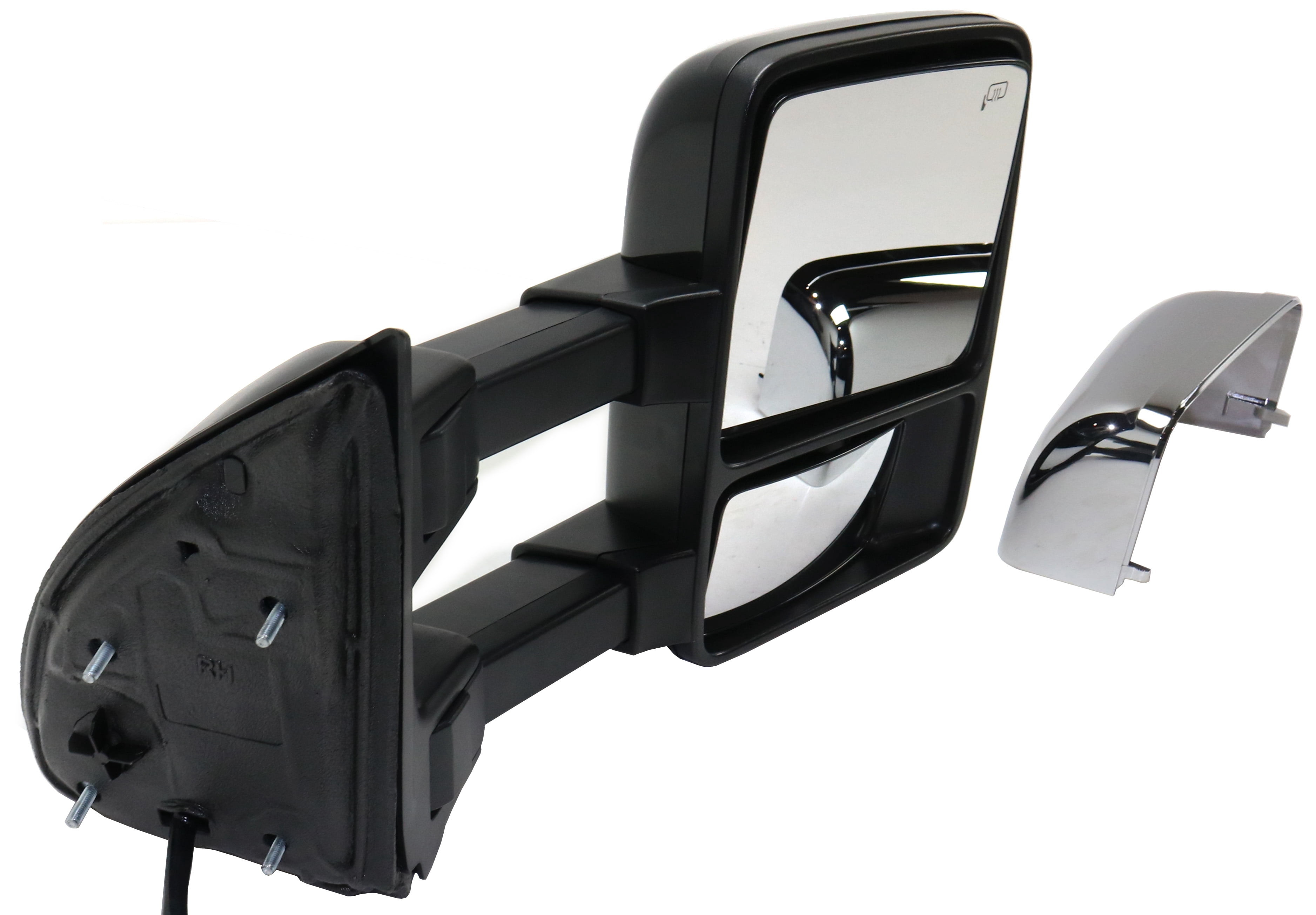 Kool Vue Towing Mirror Compatible With 2011-2016 Ford F-250 Super Duty F-350 Right Passenger Side Heated In-housing Signal Light 1 Chrome and Paintable Cap Kool-Vue